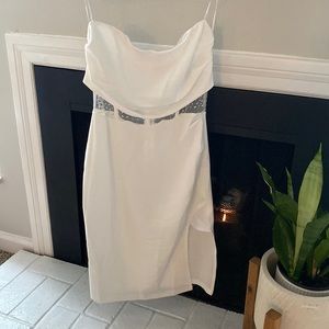 Bella and bloom white strapless dress